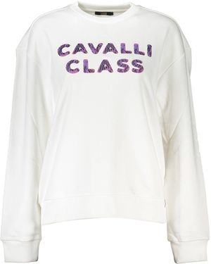 Roberto Cavalli Cotton Jumper - White