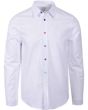 Paul Smith Ls Tailored Fit Shirt Cotton - Purple