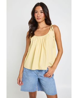 Boohoo Tie Shoulder Scoop Neck Cami - Blue