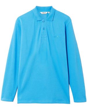 Ellesse Nerola Long-Sleeved Polo Shirt - Blue