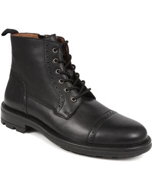 Jones Bootmaker Guiseley Leather Lace-Up Boots - Black