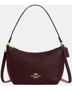 COACH Zip Top Shoulder Bag - Red