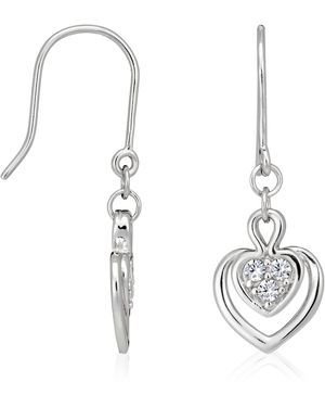 Orphelia 925 Sterling Drop Earrings - Metallic
