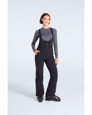 Mountain Warehouse 'Powder' Waterproof Bib Front Ski Trousers Fleece Lined Snowboard Trouser - Blue