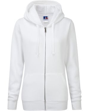 Russell Ladies Premium Authentic Zipped Hoodie (3-Layer Fabric) - White