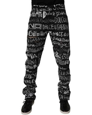 Dolce & Gabbana Graffiti Jeans - Black