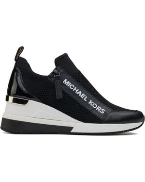 Michael Kors Willis Wedge Trainers - Black