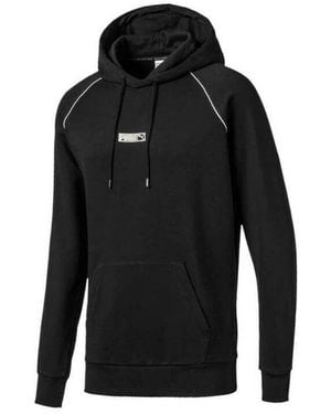 PUMA Classic Logo No2 Hoodie Pullover Sweatshirt Jumper 595251 01 Textile - Black