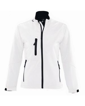 Sol's Ladies Roxy Soft Shell Jacket (Breathable, Windproof And Water Resistant) - White