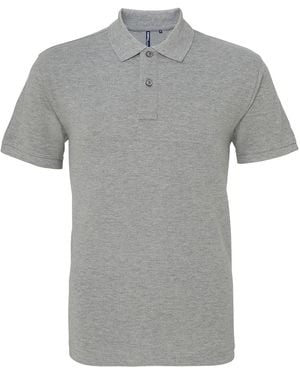 Asquith & Fox Heather Classic Polo Shirt (Heather) - Grey