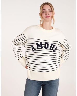 Blue Vanilla Amour Towelling Jumper - Natural