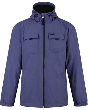 Luke 1977 Denver Crinkled Nylon Hooded Jacket - Blue