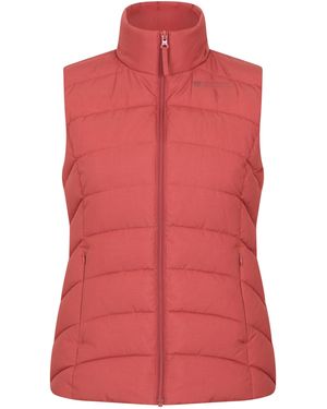 Mountain Warehouse 'Opal' Padded Gilet With Front Pockets Winter Warm Rain Coat - Red