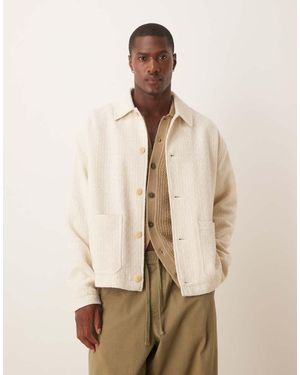 ASOS Jacquard Worker Jacket - Natural