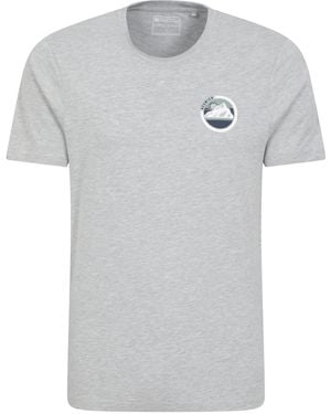 Mountain Warehouse Keswick T-Shirt Cotton Round Neck Breathable Everyday Tee - Grey