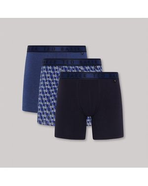 Ted Baker 3-Pack Cotton Boxer Briefs Estate/Statesman - Blue