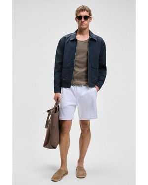 Grimelange Relaxed Drawstring Jersey Shorts - Blue