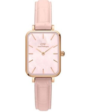 Daniel Wellington Dw00100508 Ladies Quadro Rouge Rose 20Mm Watch - Pink