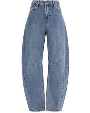 Self-Portrait Loose-Fit Jeans - Blauw