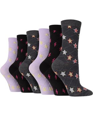 Wildfeet 6 Pair Multipack Ladies Autumn Socks - Black