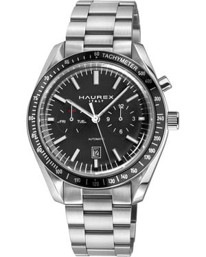 Haurex Italy Missione 316L Stainless Steel Case, Bezel, Dial, Bracelet Watch - Grey