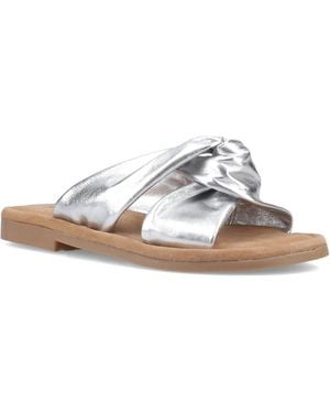 Hush Puppies Amy Wide Fit Leather Standard Sandals - White