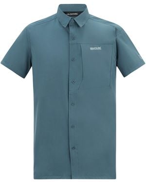 Regatta Insect Repellent Short-Sleeved Travel Shirt (China) - Blue