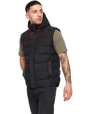 Crosshatch Kampleys Embossed Gilet - Black