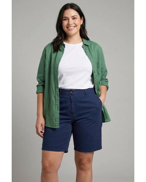 Secret Label Plus Size Cotton Chino Shorts - Blue