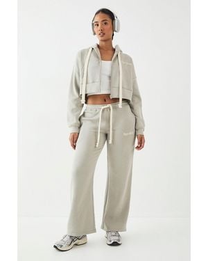 DSGN Studio Contrast Drawcord Straight Leg Jogger - White