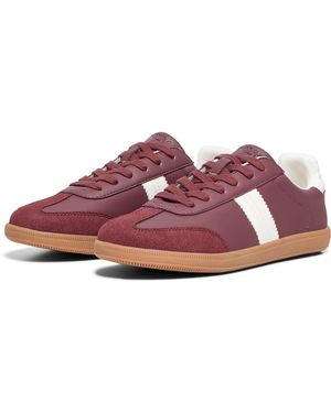ONLY Amber Burgundy/Cream Trainers - Purple