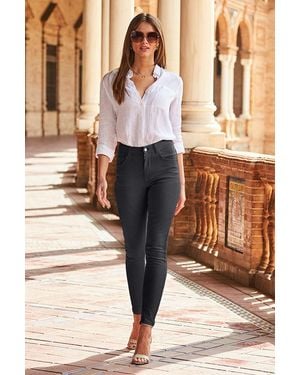Sosandar Charcoal Perfect Skinny Jeans Denim - Brown