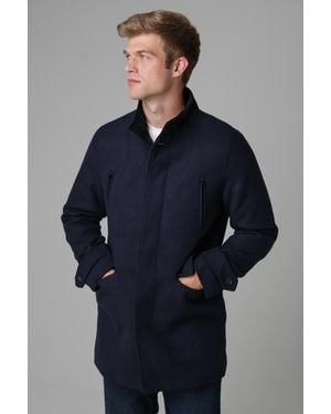 Tokyo Laundry Padded Faux Wool Coat - Blue