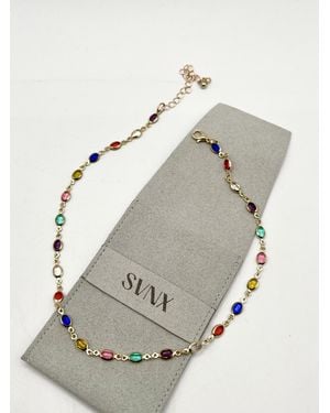 SVNX Oval Chain Necklace - Brown