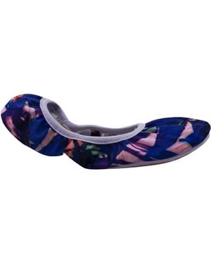 Reebok True Studio Slipper Textile Slip On Ballerina Shoes M45521 - Blue