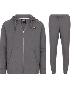 Nike Sportswear Optic Full Zip Tracksuit, Cotton - Grey