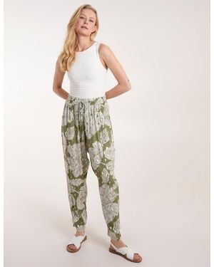 Blue Vanilla Printed Trousers - Natural