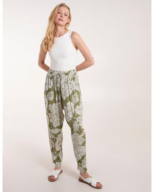 Blue Vanilla Printed Trousers - Natural
