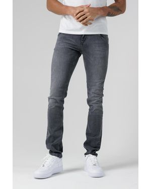 Monkee Genes Organic Cotton Blend Skinny Mid-Rise Denim Jeans - Grey