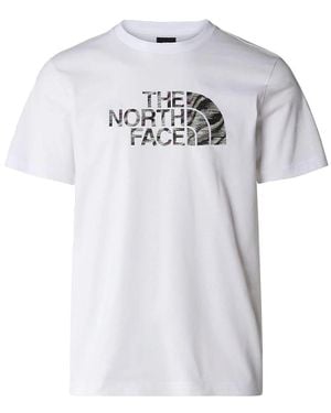 The North Face Short Sleeve Easy T Shirt Tnf/Beta Flash Cotton - White