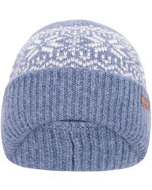 Trespass Adult Kailer Fair Isle Knitted Beanie Tone) - Blue
