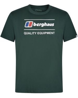 Berghaus Quality Equipment Logo T Shirt Dark Cotton - Green