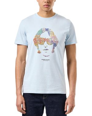 Weekend Offender T Shirts Kinky Afro Graphic Short Sleeve Casual Cotton Tee - Blue
