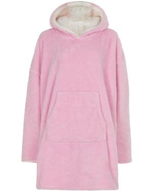 Sleep Snob Ladies Fleece-Lined Oversized Hoodie: Snuggle Blanket With Sleeves & Pocket - Pink