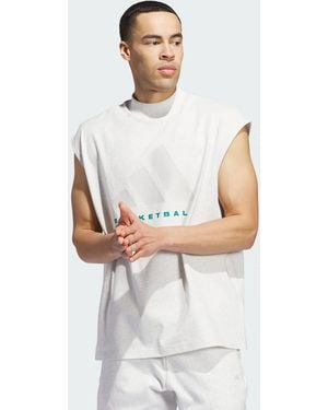 adidas Originals Basketball Sleeveless Tee (Gender Neutral) - White