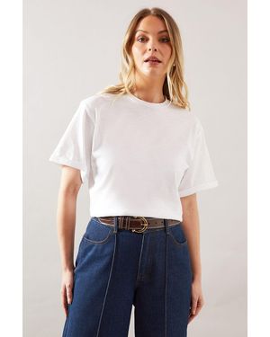 Wallis Jersey Grown On T-Shirt - White