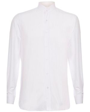 TruClothing Peaky Blinders Removable Collar Nehru Collarless Shirt Cotton - White