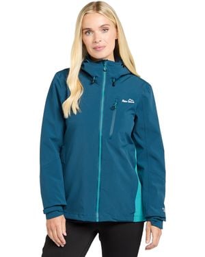 Peter Storm Malham Stretch Waterproof Jacket With Adjustable Hood, Hiking Raincoat - Blue