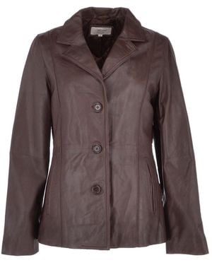 Ashwood Leather 'Angela' Blazer Jacket - Brown