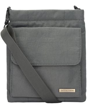 Smith & Canova Portrait Nylon Crossbody Bag - Grey